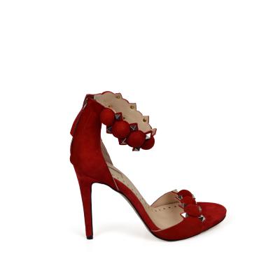 Kırmızı Süet Pimli Düğmeli Ayakkabı(a-476)