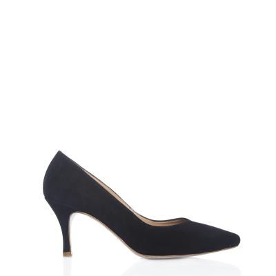Siyah Süet V Kesim Stiletto Ayakkabı(a-313)