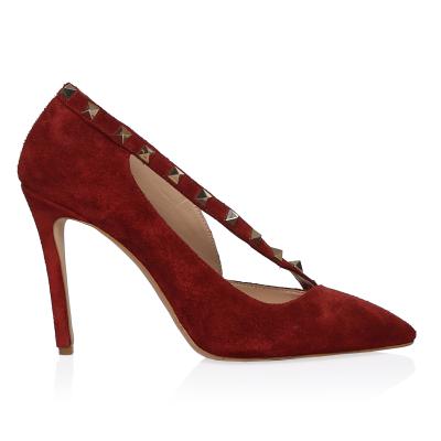 Bordo Süet Yandan Bantli Pimli(a-738)