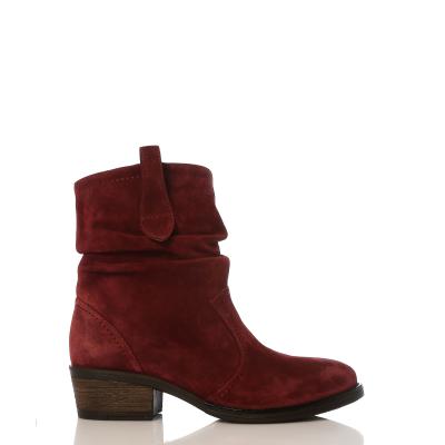 Bordo Süet Saraçlı Yanlar Köprülü Western Bot