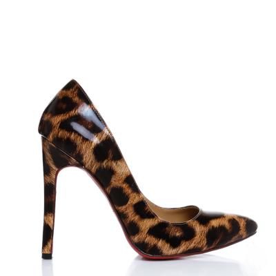 Leopar Baskılı Rugan Stiletto Ayakkabı(A-198)