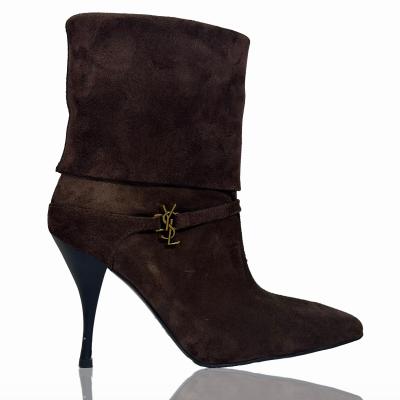 Kahverengi Süet Yandan Tokalı Paçalı Bot(boty-5)