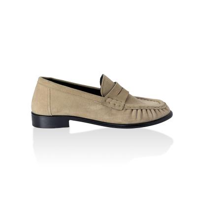 Kumbeji Süet Saraçlı Pliseli Loafer Babet(116)