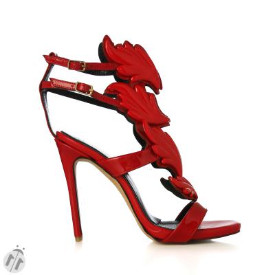 Kırmızı Rugan Yaprak Tokalı Ayakkabı(a-444)